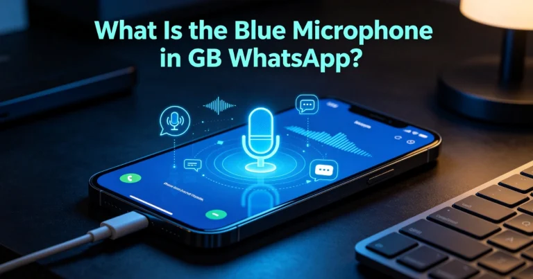 What Is the Blue Microphone in GB WhatsApp? Meaning & How to Hide It (2026)